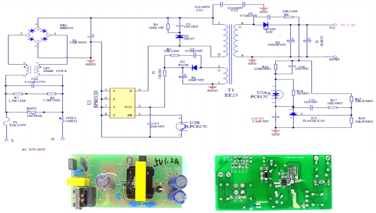  5V1.2A高效隔离式电源参考设计详细解析——BP86513D