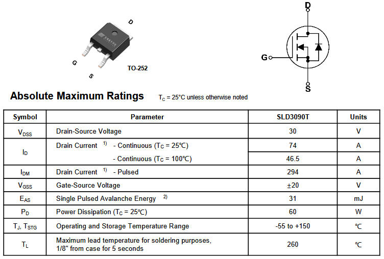 SLD3090T美浦森30V74A场效应管低栅极电荷N沟道MOS管解析