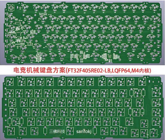 辉芒微FT32F405RE02-LB,LQFP64,M4内核,适合电竞键盘/高端鼠标